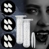 BOERFAAN Vampire Fangs 6 Pairs 3 Sizes Teeth with Adhesive Vampire Fangs Fake Teeth Halloween Decorations Party Cosplay Props Werewolf Fangs Vampire Dentures Party Favors Masquerade Accessories Gifts