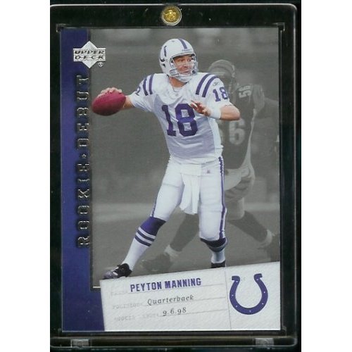 2006 Upper Deck Rookie Debut Peyton Manning Indianapolis Colts Football Card #42 - Mint Condition-Shipped In Protective ScrewDown Display Case!!