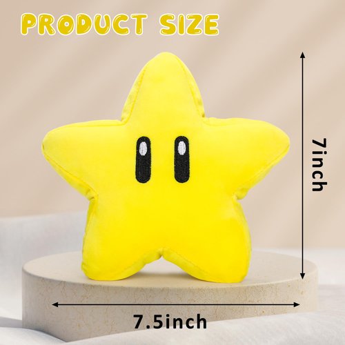Cute Star Plush Toys - 7.5'' Anime Star Stuffed Animals Plushies Toy Figures Doll Birthday Gift for Kids Adults Game Fans Christmas Home Office Decoration