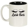 Daylor Lash Boss Makeup Lash Extension Artist Ceramic Coffee Mug Tea Cup Gift (11oz White)