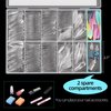 500Pcs Stiletto Nail Tips Full Cover Clear Fake Nails for Acrylic Nails, 10 Sizes (Clear)