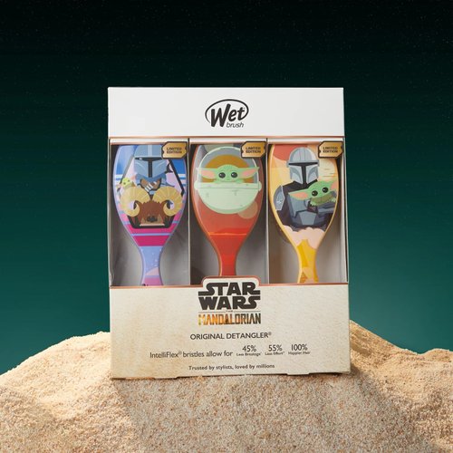 Wet Brush The Mandalorian Original Detangler 3-Pack - All Hair Types - Ultra-Soft - Comb For Kids Men, Women, Boys & Girls…