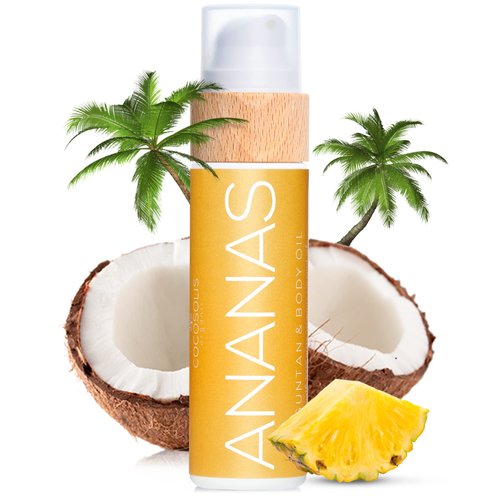 COCOSOLIS ANANAS tanning accelerator - organic tanning oil with vitamin E &amp; pineapple scent for a...