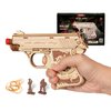 ROKR 3D Wooden Puzzles for Adults, 113 Pieces Rubber Band Mini Gun, Model Building Kit for Adults