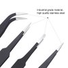 6PCS Precision Tweezers Set, Upgraded Anti-Static Stainless Steel Curved of Tweezers, for Electronics, Laboratory Work, Jewelry-Making, Craft, Soldering, etc, by kaverme.