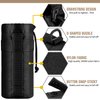 IronSeals Adjustable Tactical Water Bottle Pouch Foldable MOLLE Water Bottle Holder Drawstring Open Top Travel Water Bottle Bag