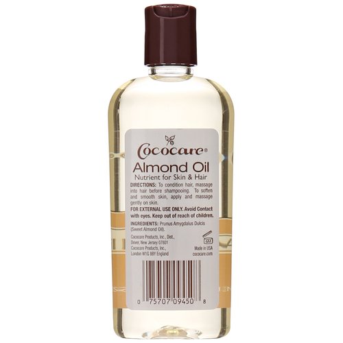 Cococare Natural Oil, Almond, 4 Ounce