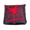 Mykepoda Black with Red Spider Embroidery Golf Club Square Mallet Putter Cover Magnetic Golf Headcover