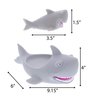Dollibu Family Animal Bath Squirters 4 Piece Bath Toy Set, Toddler Bath Toys for Bathtime & Water Fun, Girls & Boys Floating Rubber Squirt Toys, Floaty Pool Toys for Toddlers & Kids (Gray)