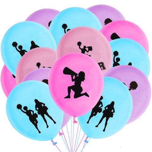 50PCS Cheerleading Party Latex Balloons - Sport Cheerleading Game Girl Cheer Dance Party Baby Shower Birthday Party Supplies Decorations Balloon