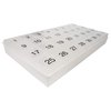 31 compartments, 1 per Day, 4 Week Monthly Pill Organizer by Promed. Includes Tray and 8 Removable compartments. (White)