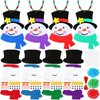 Yuxung 24 Sets Christmas Craft Kits DIY Christmas Snowman Necklace Crafts Kit Xmas Foam Crafts Christmas Holiday Gifts Party Favor Craft Activities