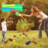 Kugliwa 15 Pcs Rainbow Catch Tail Balls Catch Tail Foam Balls Colorful Meteor Playground Ball Sports Comet Balls Throw and Catch Ball with Rainbow Tail for School Educational Training
