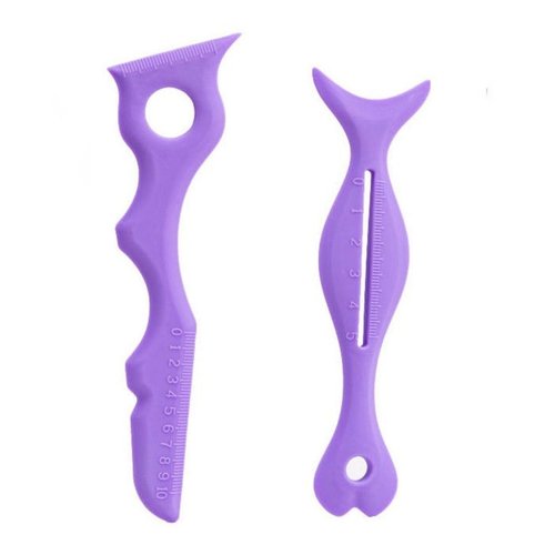 2 pcs Eyeliner Stencils Makeup - Create Perfect Winged Eyeliner Tool, Silicone Makeup Stencil, Eyeshadow Stencil, Silicone Eyeliner Tool, Eyeliner Stencils For Eyes Wing (Light Purple)
