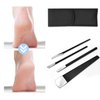 4 PCS Pedicure Knife Set Stainless Steel Ingrown Toenail Knife Correction Foot Scraper Clipper Pedicure Nail Remover Kit with Storage Bag for Calluses Beauty Salon Home Use Foot Care - Black