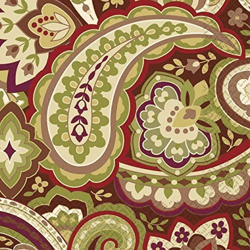 beverage napkins warm paisley