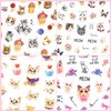 PHOGARY 8 Sheets Cat Nail Sticker for Nail Art Decoration False Nail Manicure Decals Girls Women Gift