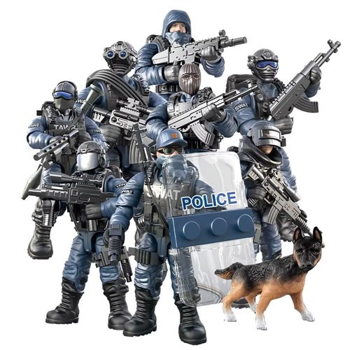 YEIBOBO ! Special Forces Mini Military Action Figure with Weapons and Accessories (Lightning SWAT Team XJ-9902)…