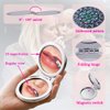 Beaufy Compact Mirror Set Small Travel Magnifying Pocket Mirrors for Purse Handheld Mini Folding Portable with 1x/2x Magnification for Women Girls Men Pack of 6