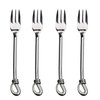 Gourmet Settings Twist Cocktail Forks Stainless Steel Set of 4