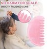 ideayard Gua Sha Comb for Women Head Scalp Massage Tool Hand Made Rose Quartz Comb Polished Round Tooth Point Massager Therapy Tool for Gift