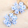 WRBAJIS Snowflake Bow Hair Clips Glitter Christmas Hair Barrettes Grosgrain Ribbon Hair Bows Hair Accessories for Women Girls Christmas Party Supplies 2Pcs White