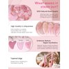 Rena Chris Gua Sha Facial Tools-Fuller, Ergonomic Rose Quartz Jade Gua Sha Stone for Face Massage,Jawline Sculpting and Puffiness Reducing, Skin Care Massager(Pink)