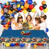 3 Pcs Hot Race Car Themed Party Tablecloth, Car Wheel Birthday Party Supplies Include Plastic Table Covers for Boy and Girl (42.5X70.8inch)