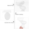 Toddmomy 2pcs Mini Toilet Toys Miniature Toilet Cake Toppers Decor Dollhouse Mini Bathroom Furniture Dollhouse Accessories For Girl Party Favours（white）