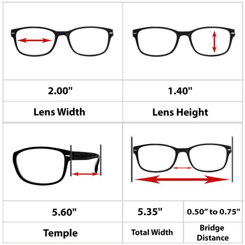 TruVision Readers Reading Glasses - HP9505-2 Pack - 2 Tortoise - +4.50