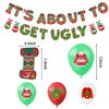 Ugly Sweater Party Decorations- It's About To Get Ugly Hanging Swirls Ugly Sweater balloons for Christmas Ugly Sweater Balloons Set for Merry Christmas Party Supplies Decorations