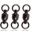 Ball Bearing Swivels Fishing Barrel Swivel, 20pcs Swivels Fishing Tackle High Strength Fishing Swivels Stainless Steel Solid Welded Ring Fishing Leader Lures Connectors for Salwater Freshwate Fishing