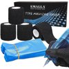 Tattoo Pen Covers and Grip Tape Wraps - NAQASE 200pcs Tattoo Machine Covers Pen Bags Pen Sleeves Covers Wrap and 4pcs Tattoo Grip Tape Wraps Bandages Elastic