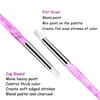 BQAN 5Pcs Nail Art Silicone Pens Acrylic Handle Gel Nail Art Carving Drawing Brushes