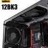 uphere 3-Pack Long Life Computer Case Fan 120mm Cooling Case Fan for Computer Cases Cooling,12BK3-3