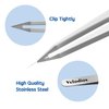 Velodios Pointed Tweezers for Women, Professional Precision Tweezers, Best Tweezers for Eyebrow, Facial Hair,Chin Hair and Ingrown Hair Removal, Premium Stainless Steel Pointed Tip Tweezers