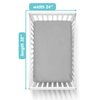 American Baby Company 3 Pack Fitted Mini Crib Sheet 24" x 38", Soft Breathable Neutral 100% Cotton Jersey Portable Sheet, Gray, for Boys and Girls, Fits Most Pack N Play Mattresses