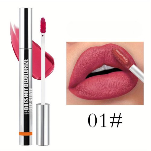 lisade 6 Colors Matte Liquid Lipstick Set, Waterproof Long Lasting Lip Stain Non-Stick Cup Easy to Color Lip Gloss Makeup for Women and Girls (1 set)