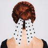 3pcs Polka Dot Hair Scrunchies Vintage Chiffon Hair Scarf Ties Stylish Bow Ponytail Holders for Women Girls