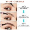 3D Microblading Eyebrow Tattoo Pencil 4 Fork Tip, Waterproof Magic Eyebrow Pencil Microblading Eyebrow Pencil, Natural Long-Lasting Fine Stroke Eyebrow Pencil with Micro-Fork Tip (C-Light Brown)