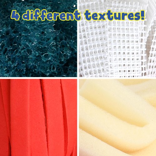 READY 2 LEARN Textured Art Tools - Set of 4 - Jumbo Paint Brushes for Toddlers and Kids - Set 1 - DIY Patterns and Effects