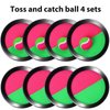Cooraby Toss and Catch Paddle Game Disc 4 Set Paddle Toss and Catch Ball Sport Game Suitable for Sports, Beach and Party Favor with Storage Bag, 8 Paddles and 8 Balls (15.5cm)
