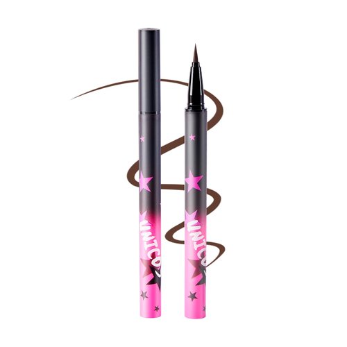 Unicos Liquid EyeLiner, Long-Lasting with 24 Hour wear, Waterproof Eye makeup, Smudge Resistant, Ultra-Fine Tip 0.1mm Tip,Vegan & Cruelty Free (Brown)