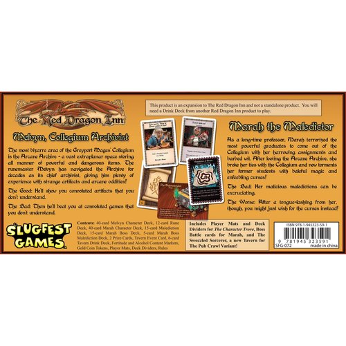 Slugfest Games: The Red Dragon Inn Allies: Melvyn vs Marah - Expansion, Strategy Board Game, 2 Character Expansions, Ages 13+, 2-6 Players, 30+ Min