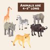 Terra by Battat – 6Pcs 4-5" Wild Life Set – Animal Figurines Include Elephants, Lioness, Zebra, Giraffe & Water Buffalo – Realistic Toy Figures for Kids 3 Years+