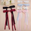 6 Pack Bows Hair Clips Cute Long Hair Rbbon Metal Clip Hair Bows for Women Girls Hair Styling Accessories(6 colors)