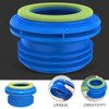 DOITOOL Toilet Rubber Wax Ring Toilet Flange Washer Odor Proof Toilet Bowl Seal Gasket for Home Hotel Bathroom Blue
