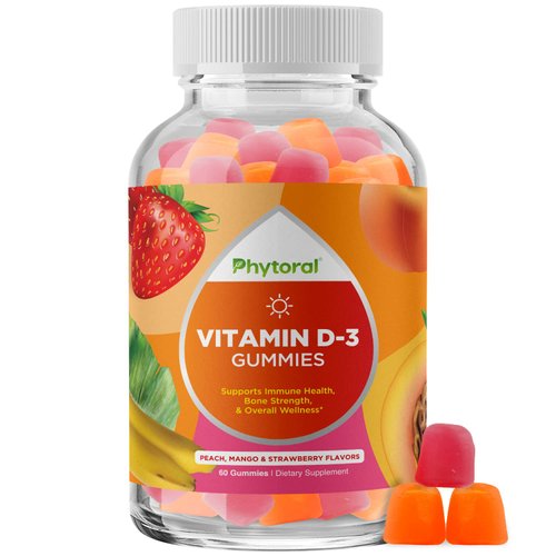 Chewable Vitamin D Gummies for Adults - Delicious Daily Vitamin D3 Gummies with Vitamin D3 2000IU per Serving - Gluten and Gelatin Free Non-GMO Vitamin D3 Gummy for Adult Immunity Support (1 Month)