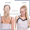 Rich Choices Claw Clip Ponytail Extension Human Hair 20 Inch Real Hair Ponytail Balayage #18P613 Ash Blonde Highlighted Bleach Blonde 120g One Piece Clip In Long Ponytail Hair Extension For Women