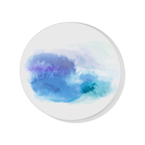 Ezyaid Watercolor Paper Circles 10 Inches, Cold Press Textured Paper 24 Sheets for Water Color Painting, White Art Paper for Kids and School Supply